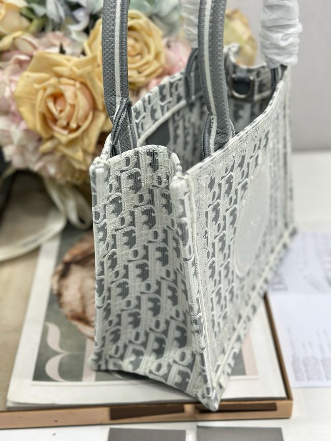 Small Dior Book Tote with Strap Embroidered M1404OE-3 Small Dior Book Tote with Strap Embroidered M1404OE-3