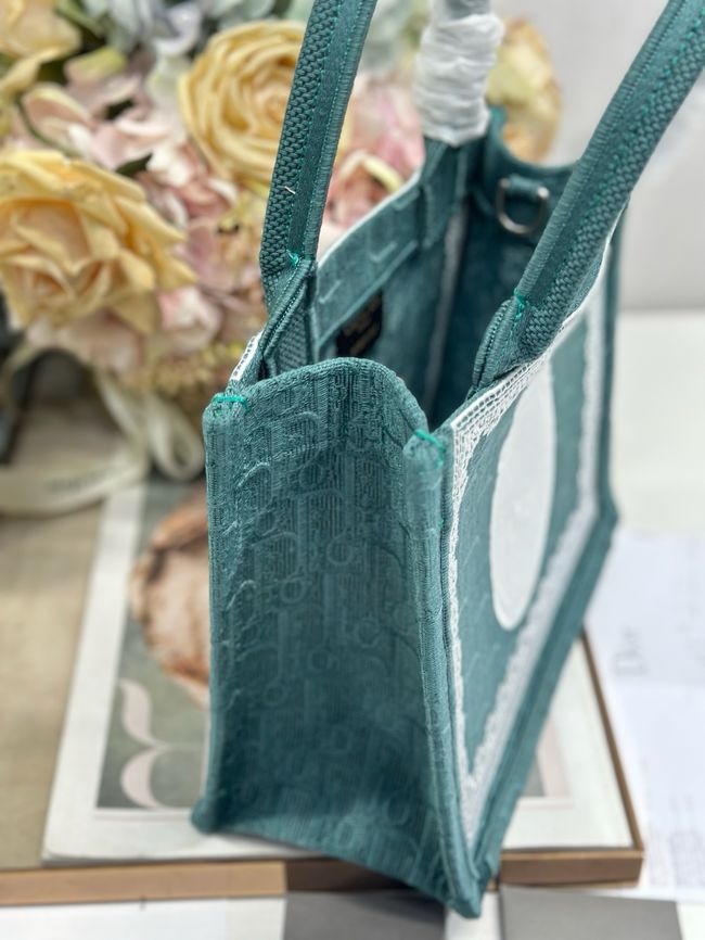 Small Dior Book Tote with Strap Embroidered M1404OE-4 Small Dior Book Tote with Strap Embroidered M1404OE-4