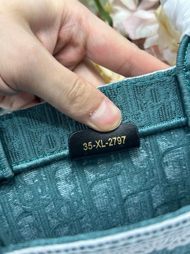 Small Dior Book Tote with Strap Embroidered M1404OE-4 Small Dior Book Tote with Strap Embroidered M1404OE-4