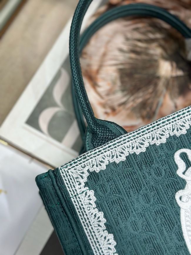 Small Dior Book Tote with Strap Embroidered M1404OE-4 Small Dior Book Tote with Strap Embroidered M1404OE-4