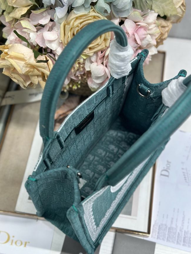Small Dior Book Tote with Strap Embroidered M1404OE-4 Small Dior Book Tote with Strap Embroidered M1404OE-4