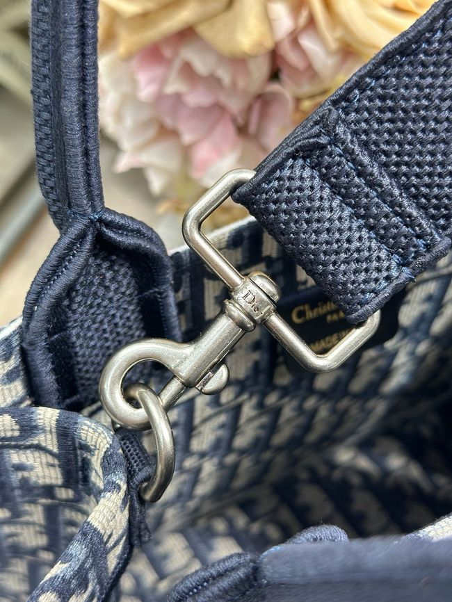 Small Dior Book Tote with Strap Embroidered M1404OE-5 Small Dior Book Tote with Strap Embroidered M1404OE-5