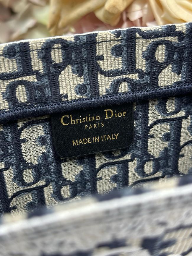 Small Dior Book Tote with Strap Embroidered M1404OE-5 Small Dior Book Tote with Strap Embroidered M1404OE-5