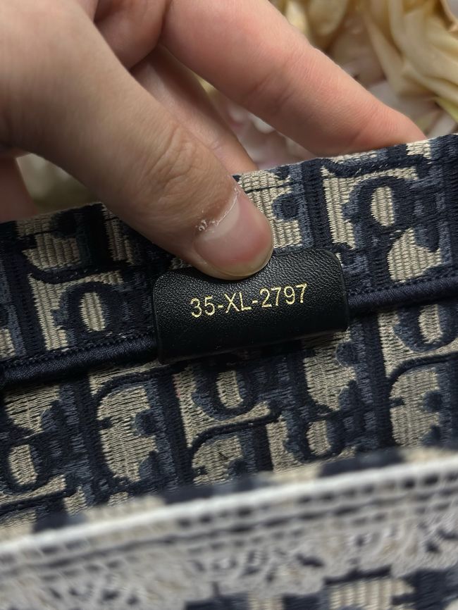 Small Dior Book Tote with Strap Embroidered M1404OE-5 Small Dior Book Tote with Strap Embroidered M1404OE-5