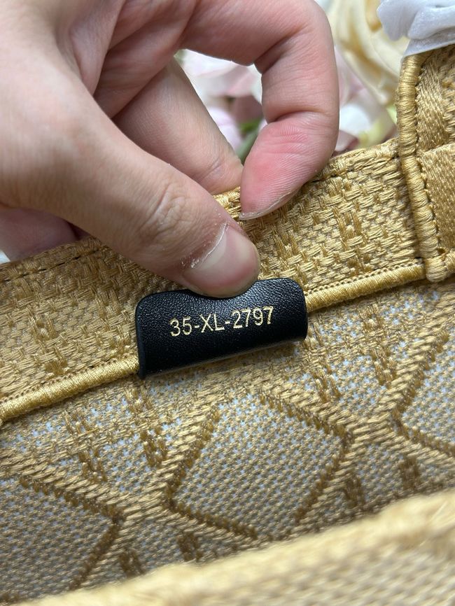 Small Dior Book Tote with Strap Embroidered M1404OE-6 Small Dior Book Tote with Strap Embroidered M1404OE-6