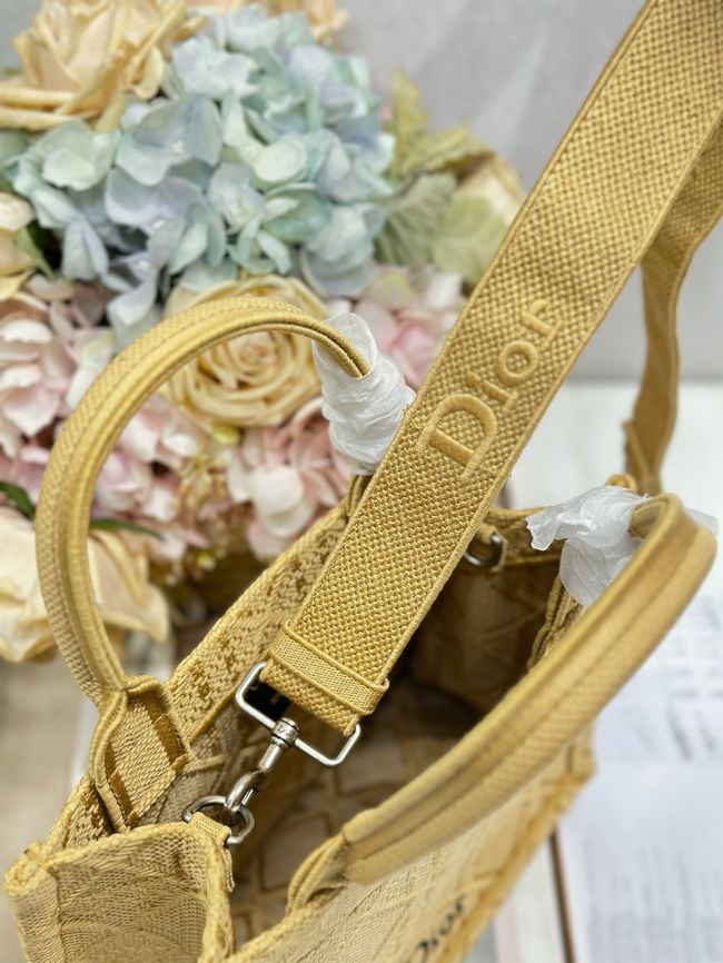 Small Dior Book Tote with Strap Embroidered M1404OE-6 Small Dior Book Tote with Strap Embroidered M1404OE-6