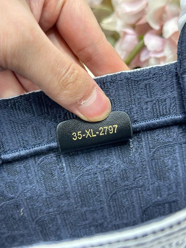 Small Dior Book Tote with Strap Embroidered M1404OE-8 Small Dior Book Tote with Strap Embroidered M1404OE-8
