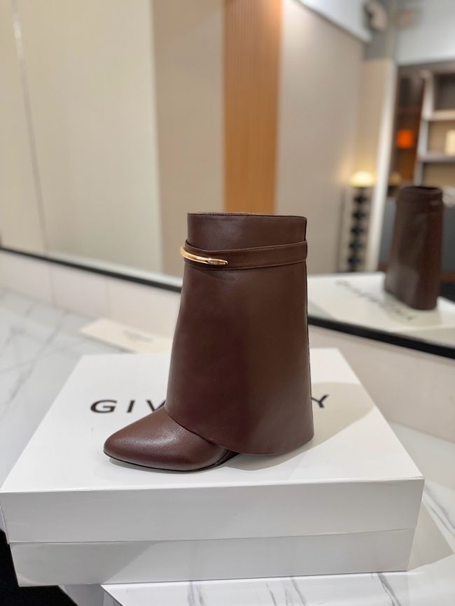 Givenchy Mid-Calf Boots Shiny Calfskin high heels 8.5CM 65260-1