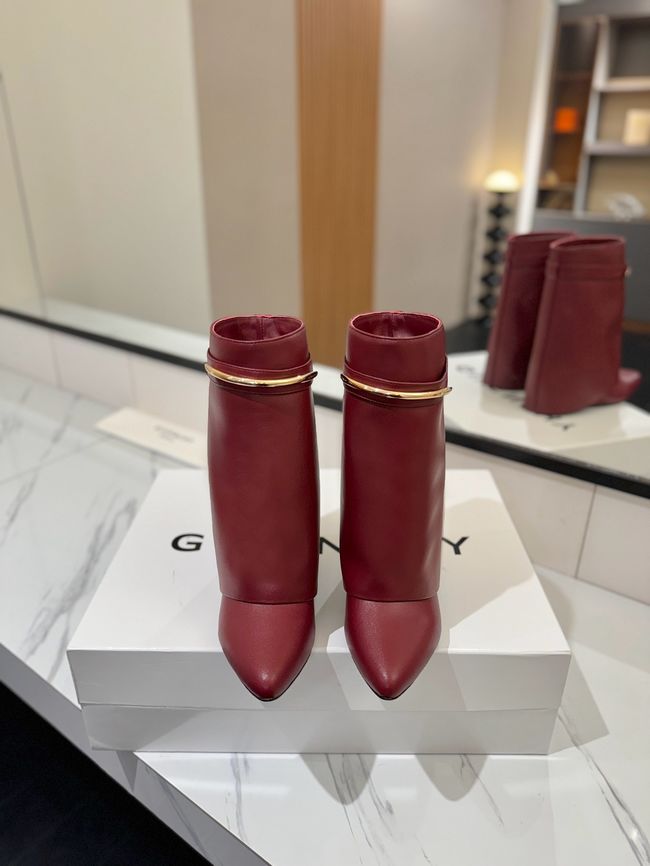 Givenchy Mid-Calf Boots Shiny Calfskin high heels 8.5CM 65260-4