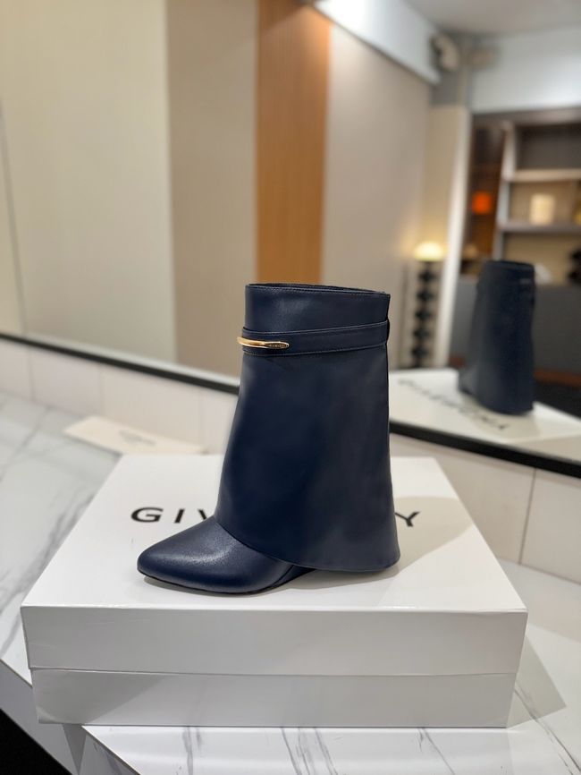 Givenchy Mid-Calf Boots Shiny Calfskin high heels 8.5CM 65260-5
