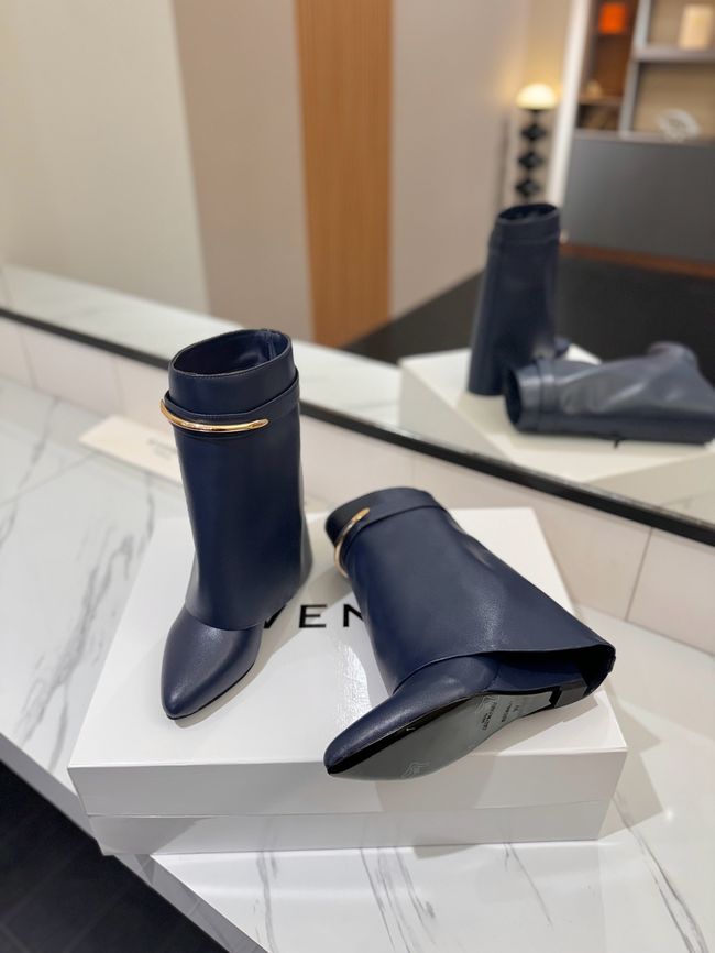 Givenchy Mid-Calf Boots Shiny Calfskin high heels 8.5CM 65260-5