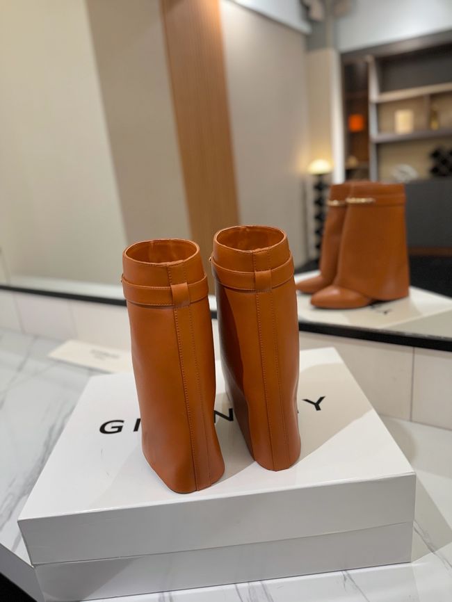 Givenchy Mid-Calf Boots Shiny Calfskin high heels 8.5CM 65260-6