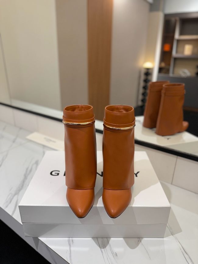 Givenchy Mid-Calf Boots Shiny Calfskin high heels 8.5CM 65260-6