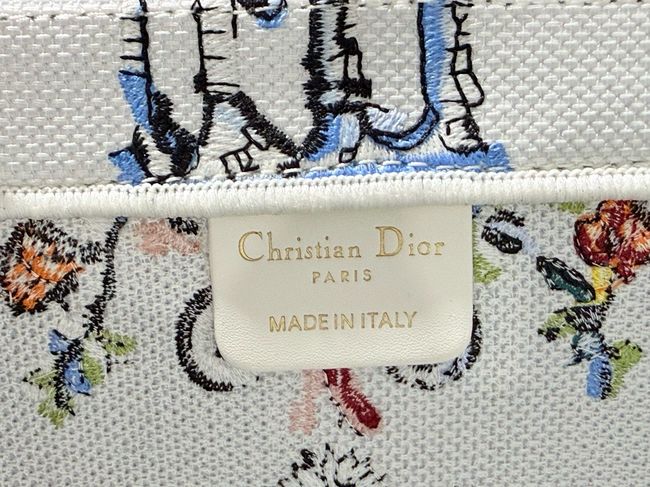 Large Dior Book Tote Cannage Embroidery M1349OEQ-12 Large Dior Book Tote Cannage Embroidery M1349OEQ-12
