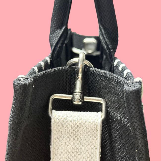 Medium Dior Book Tote with Strap Oblique Embroidery M1354PE-11 Medium Dior Book Tote with Strap Oblique Embroidery M1354PE-11