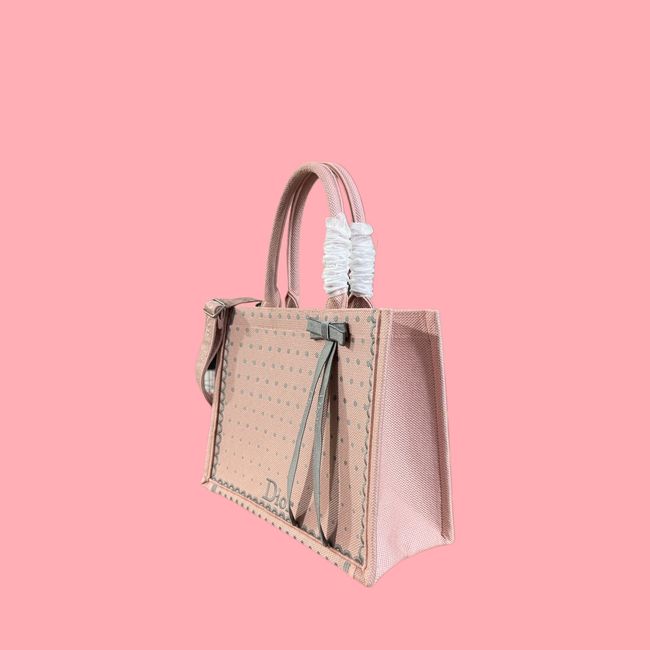 Medium Dior Book Tote with Strap Oblique Embroidery M1354PE-13 Medium Dior Book Tote with Strap Oblique Embroidery M1354PE-13