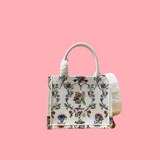 Small Dior Book Tote with Strap Embroidered M1404OE-10 Small Dior Book Tote with Strap Embroidered M1404OE-10