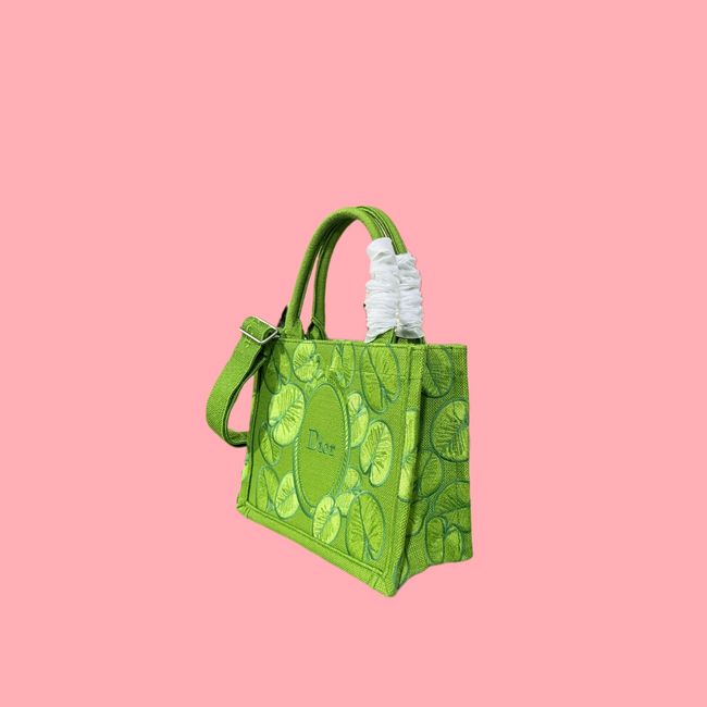 Small Dior Book Tote with Strap Embroidered M1404OE-13 Small Dior Book Tote with Strap Embroidered M1404OE-13
