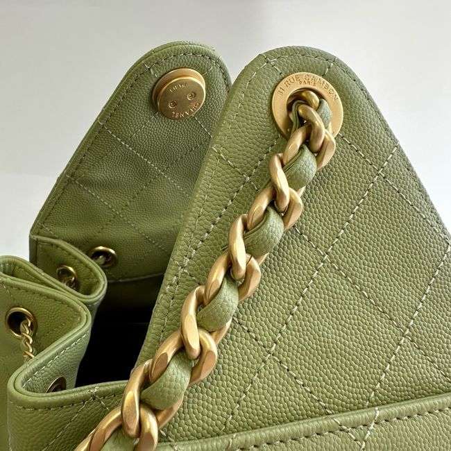 CHANEL 25 SMALL HANDBAG AS5293 Green CHANEL 25 SMALL HANDBAG AS5293 Green