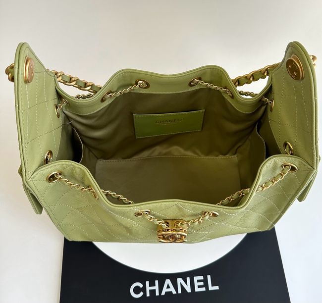 CHANEL 25 SMALL HANDBAG AS5293 Green CHANEL 25 SMALL HANDBAG AS5293 Green
