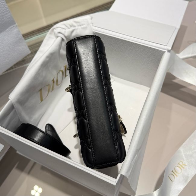 Dior Mini Lady D-Joy Bag Cannage Lambskin M0636O black Dior Mini Lady D-Joy Bag Cannage Lambskin M0636O black