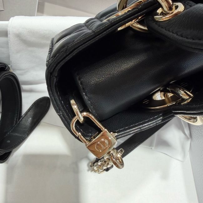 Dior Mini Lady D-Joy Bag Cannage Lambskin M0636O black Dior Mini Lady D-Joy Bag Cannage Lambskin M0636O black