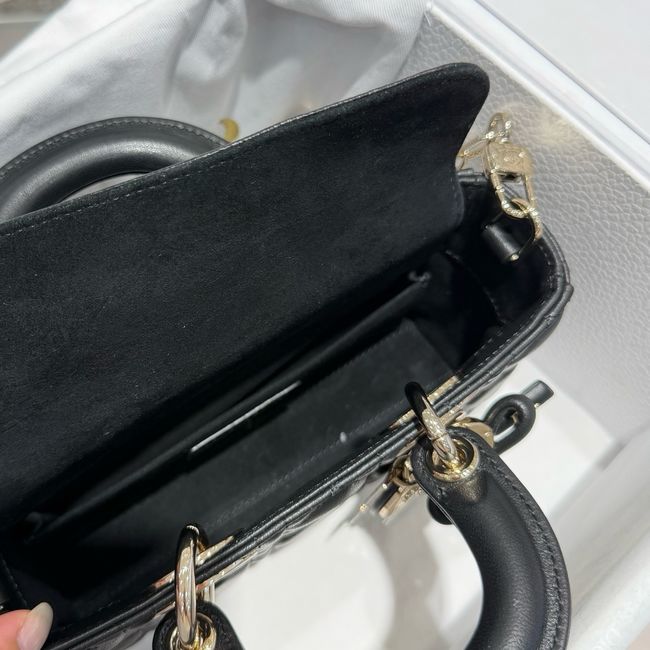 Dior Mini Lady D-Joy Bag Cannage Lambskin M0636O black Dior Mini Lady D-Joy Bag Cannage Lambskin M0636O black