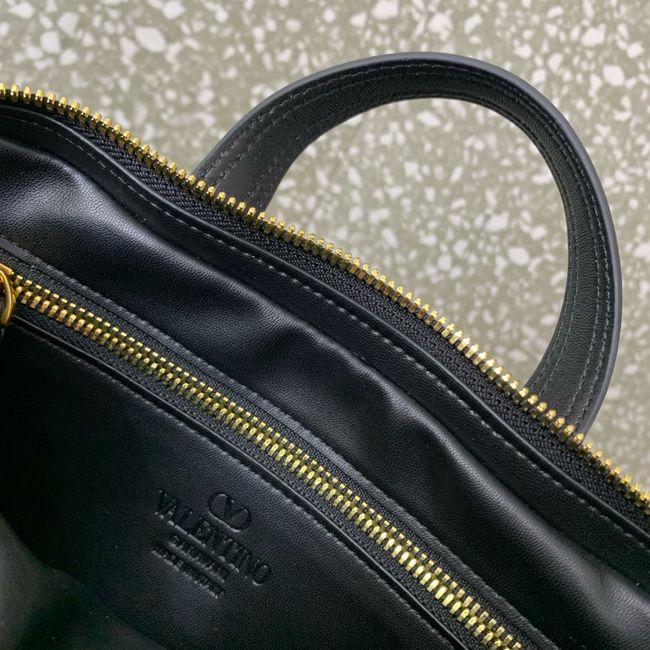 VALENTINO GARAVANI Loco Calf leather bag 0015 black&brown VALENTINO GARAVANI Loco Calf leather bag 0015 black&brown