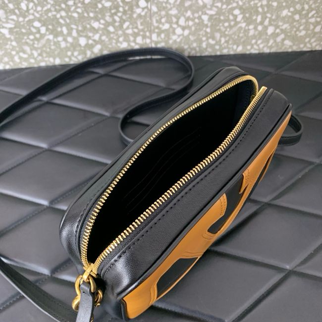 VALENTINO GARAVANI Loco Calf leather bag 0016 black&brown VALENTINO GARAVANI Loco Calf leather bag 0016 black&brown