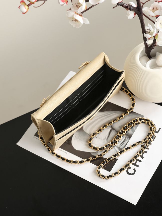 CHANEL Wallet on Chain AP5455 Beige & Black