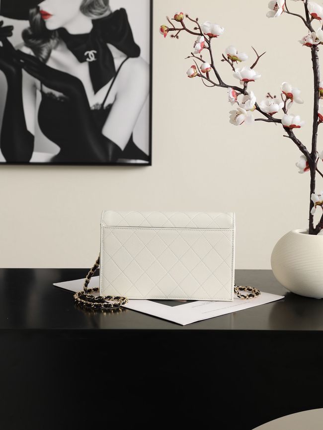 CHANEL Wallet on Chain AP5455 white&black