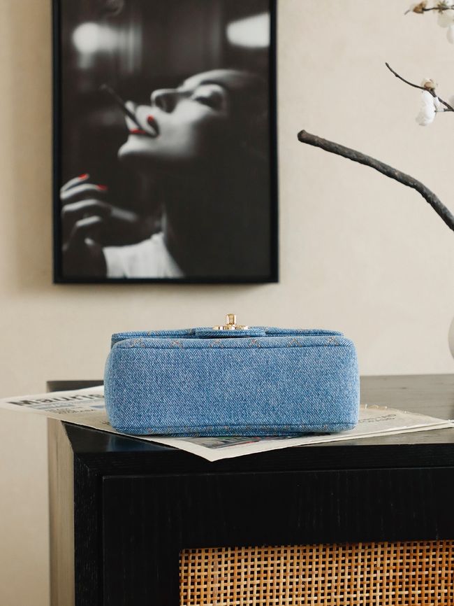 Chanel denim Flap bag 6627 blue