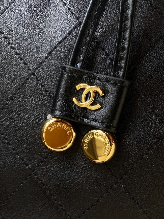 Chanel Calfskin Bucket Bag AS6537 black Chanel Calfskin Bucket Bag AS6537 black