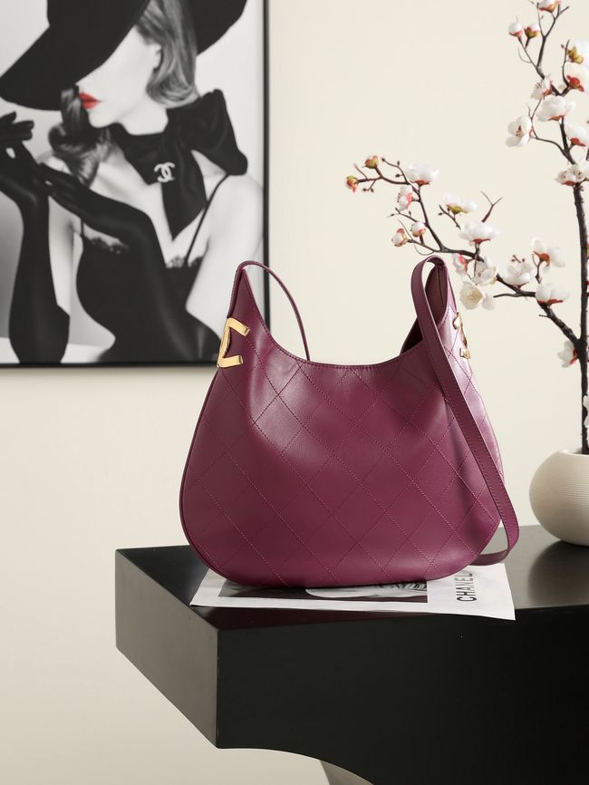 Chanel Calfskin Shoulder Bag AS6478 Burgundy Chanel Calfskin Shoulder Bag AS6478 Burgundy