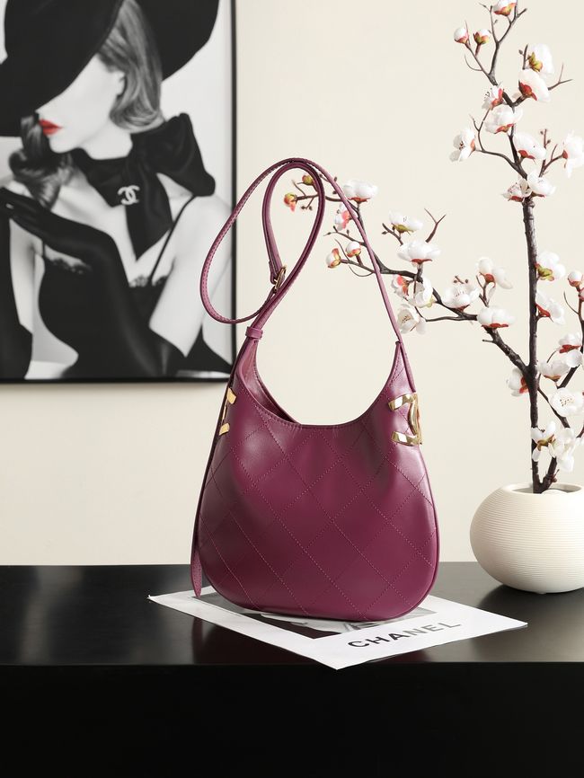Chanel Calfskin Shoulder Bag AS6479 Burgundy Chanel Calfskin Shoulder Bag AS6479 Burgundy