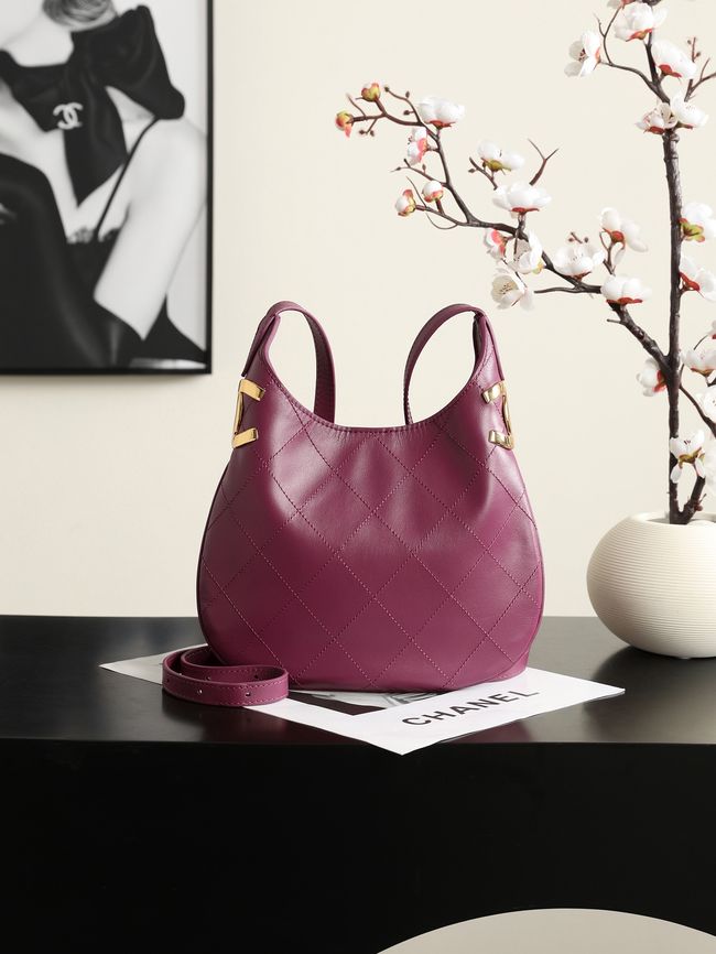 Chanel Calfskin Shoulder Bag AS6479 Burgundy