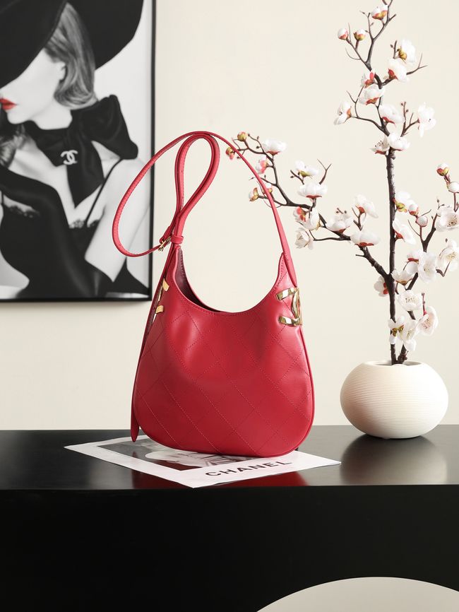 Chanel Calfskin Shoulder Bag AS6479 red