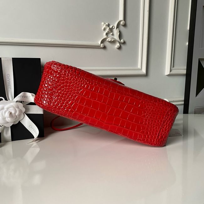 Chanel Crocodile Embossed Maxi Flap bag AS6231 red Chanel Crocodile Embossed Maxi Flap bag AS6231 red