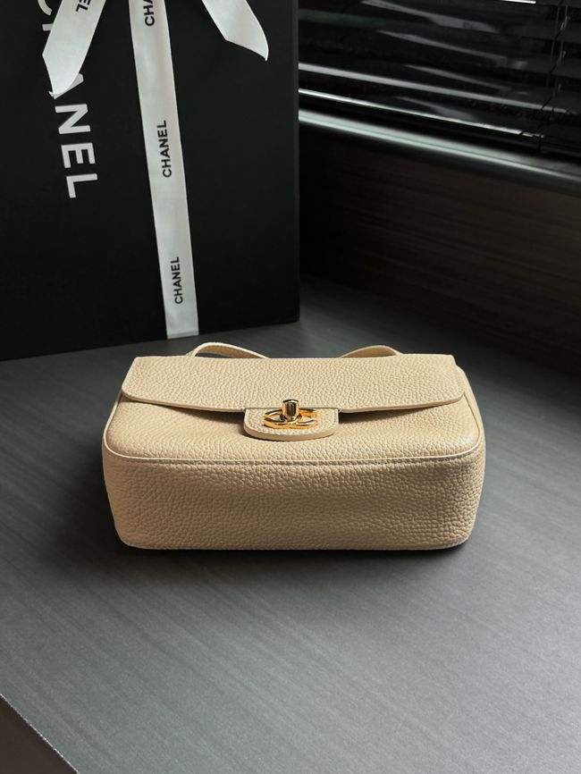 Chanel Mini Flap Bag AS6573 Beige&gold-Tone Metal Chanel Mini Flap Bag AS6573 Beige&gold-Tone Metal