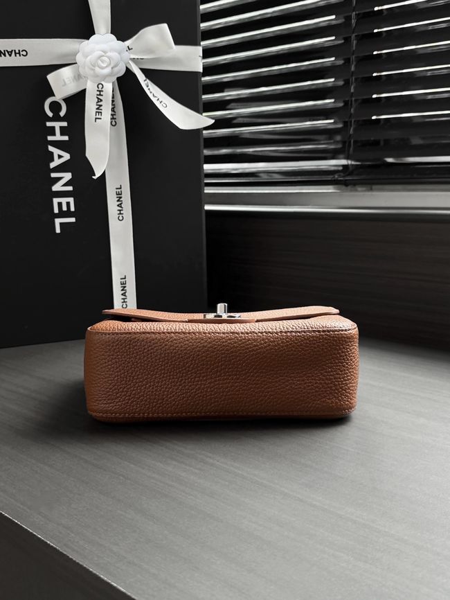 Chanel Mini Flap Bag AS6573 camel&Silver-Tone Metal Chanel Mini Flap Bag AS6573 camel&Silver-Tone Metal