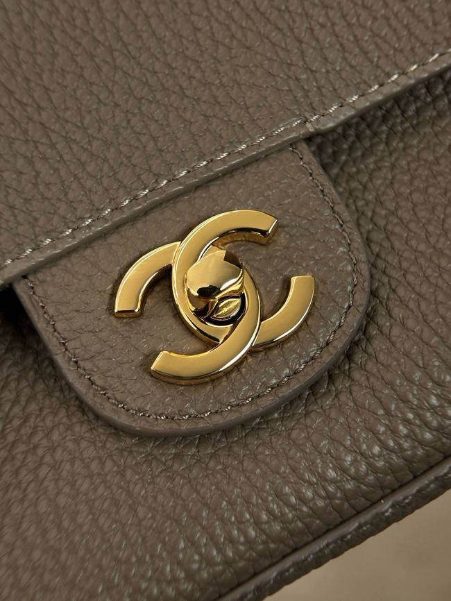 Chanel Mini Flap Bag AS6573 dark gray&gold-Tone Metal Chanel Mini Flap Bag AS6573 dark gray&gold-Tone Metal