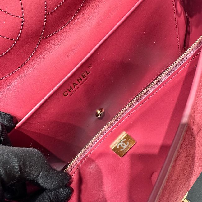 CHANEL Maxi Flap bag Suede Calfskin AS6231 Burgundy CHANEL Maxi Flap bag Suede Calfskin AS6231 Burgundy