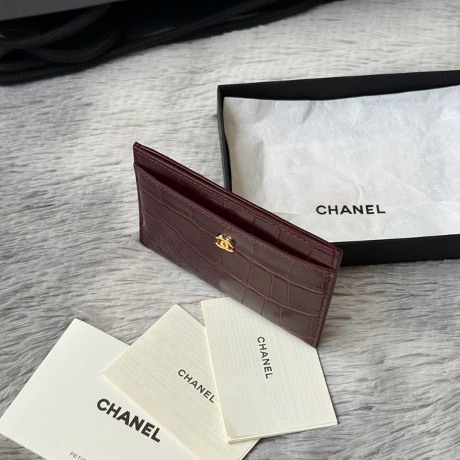 Chanel Card Holder AP5397 Burgundy