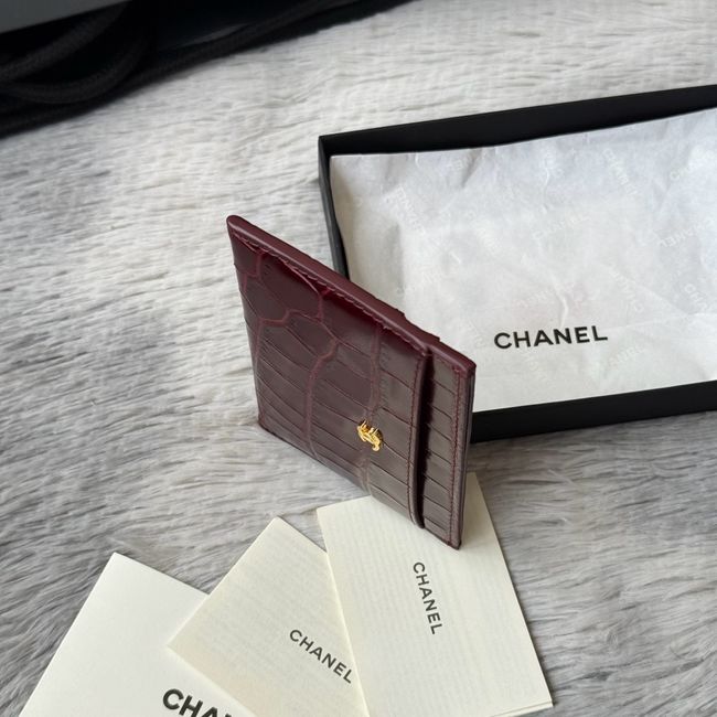 Chanel Card Holder AP5397 Burgundy
