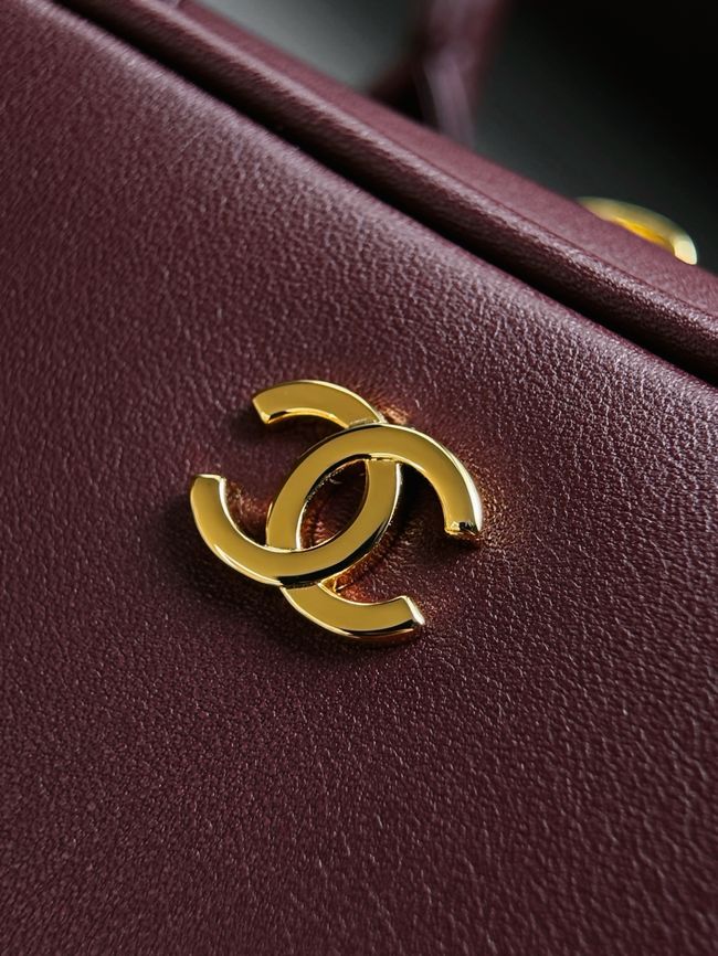 Chanel Clutch with Leather Strap AP5528 Burgundy Chanel Clutch with Leather Strap AP5528 Burgundy