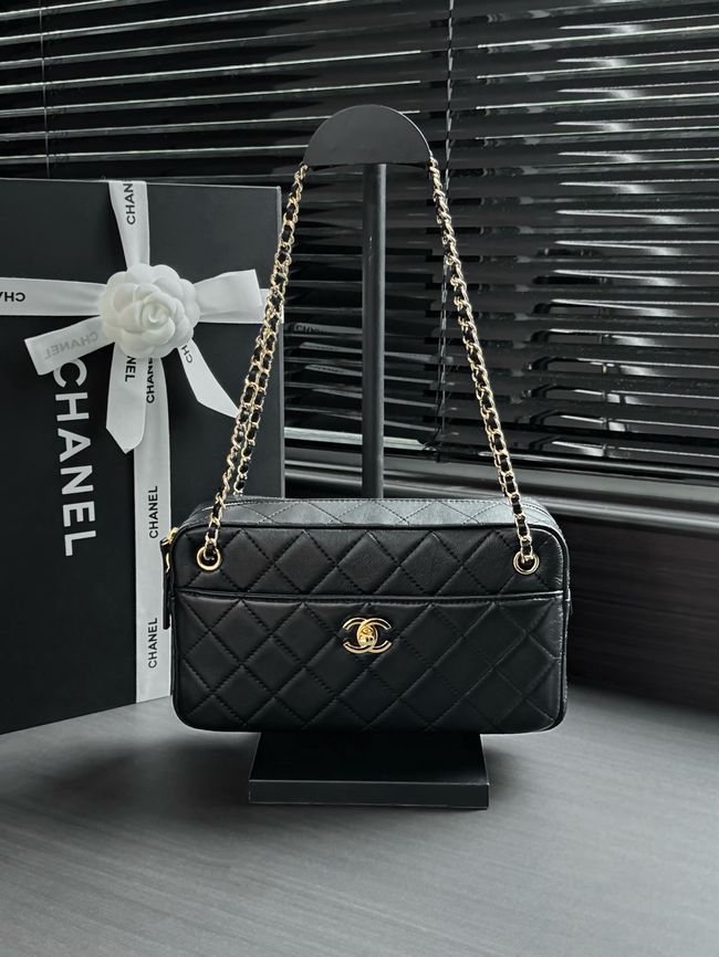 Chanel Lambskin Camera Case AS6443 black
