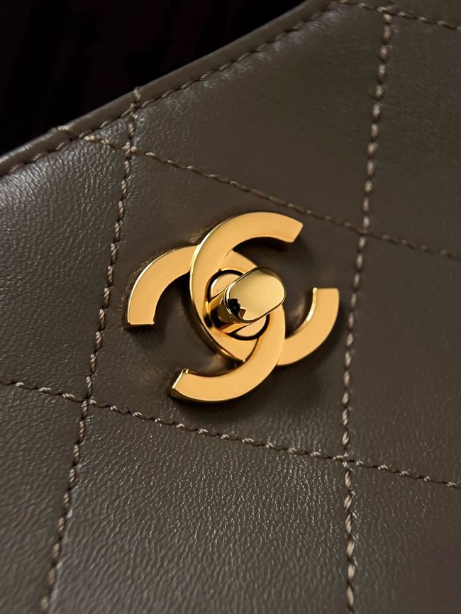 Chanel Small Shopping Bag AS6495 Khaki Chanel Small Shopping Bag AS6495 Khaki
