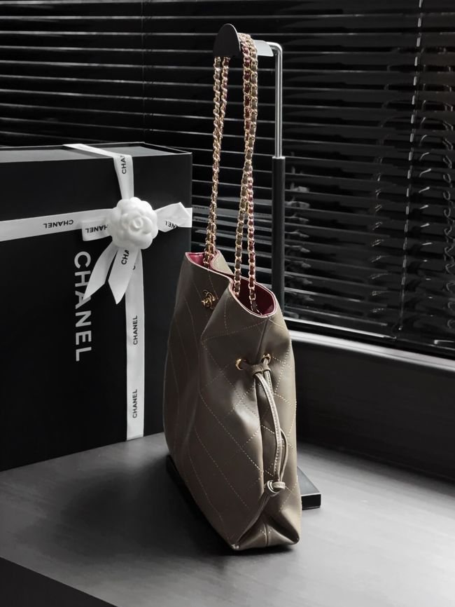 Chanel Small Shopping Bag AS6495 Khaki Chanel Small Shopping Bag AS6495 Khaki