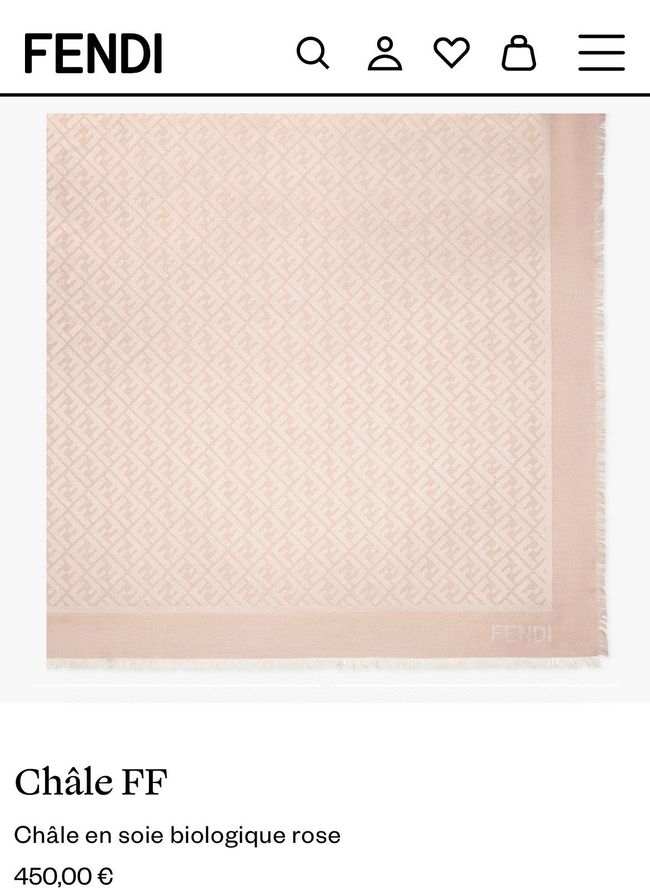 Fendi Shawl Wool Silk and Cotton 06388-1 Fendi Shawl Wool Silk and Cotton 06388-1