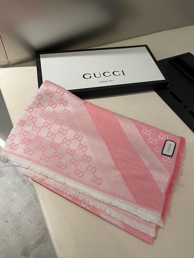 Gucci Shawl Wool Silk and Cotton 06389-4